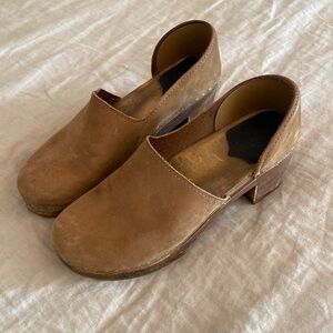 Brown Leather Sandgrens Clogs